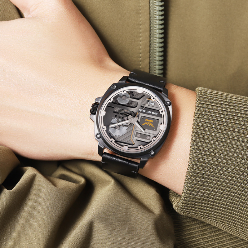 Montre Homme en Cuir Quartz™ - Olsen & Olsen