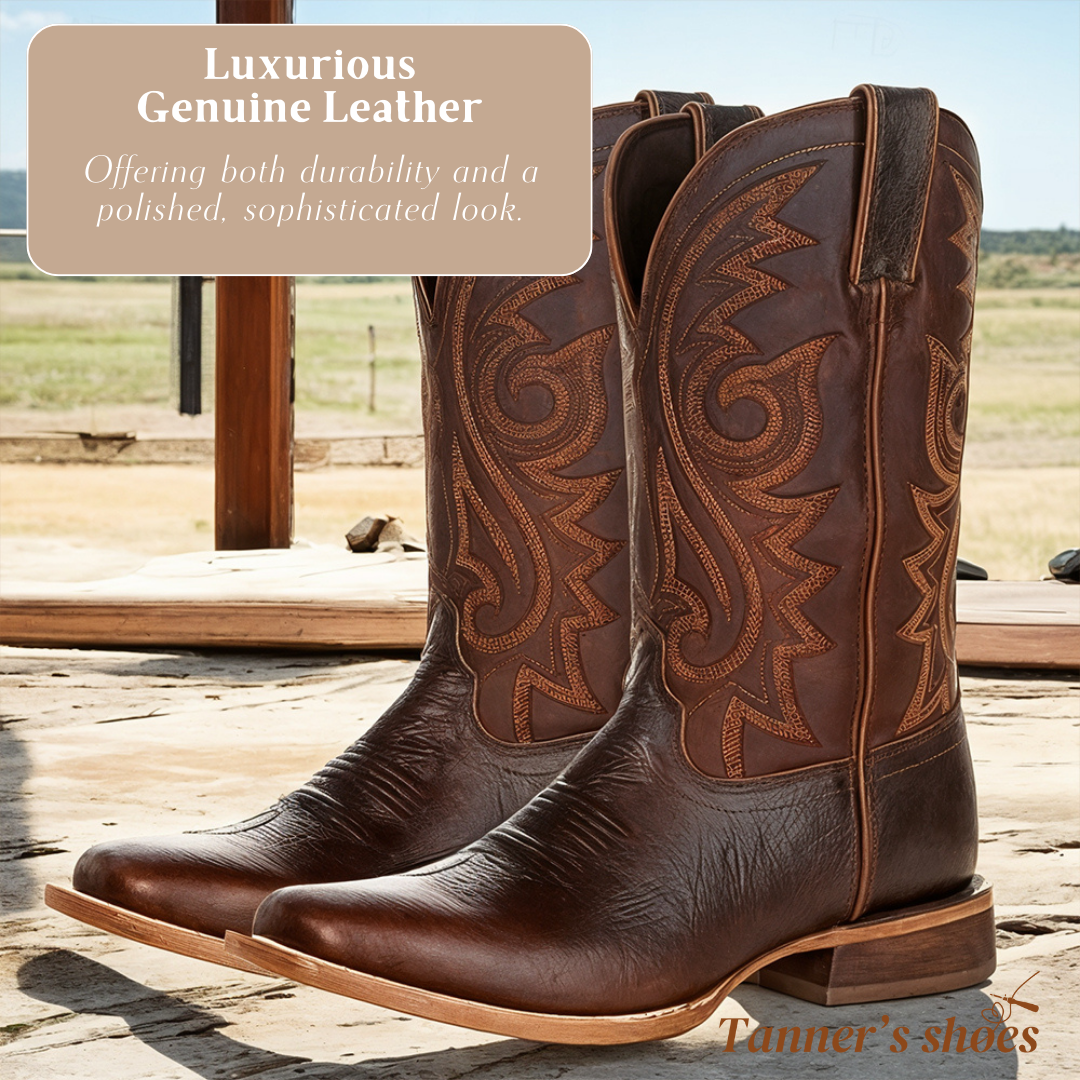 Kian | Bottes mi-mollet à broderie rustique