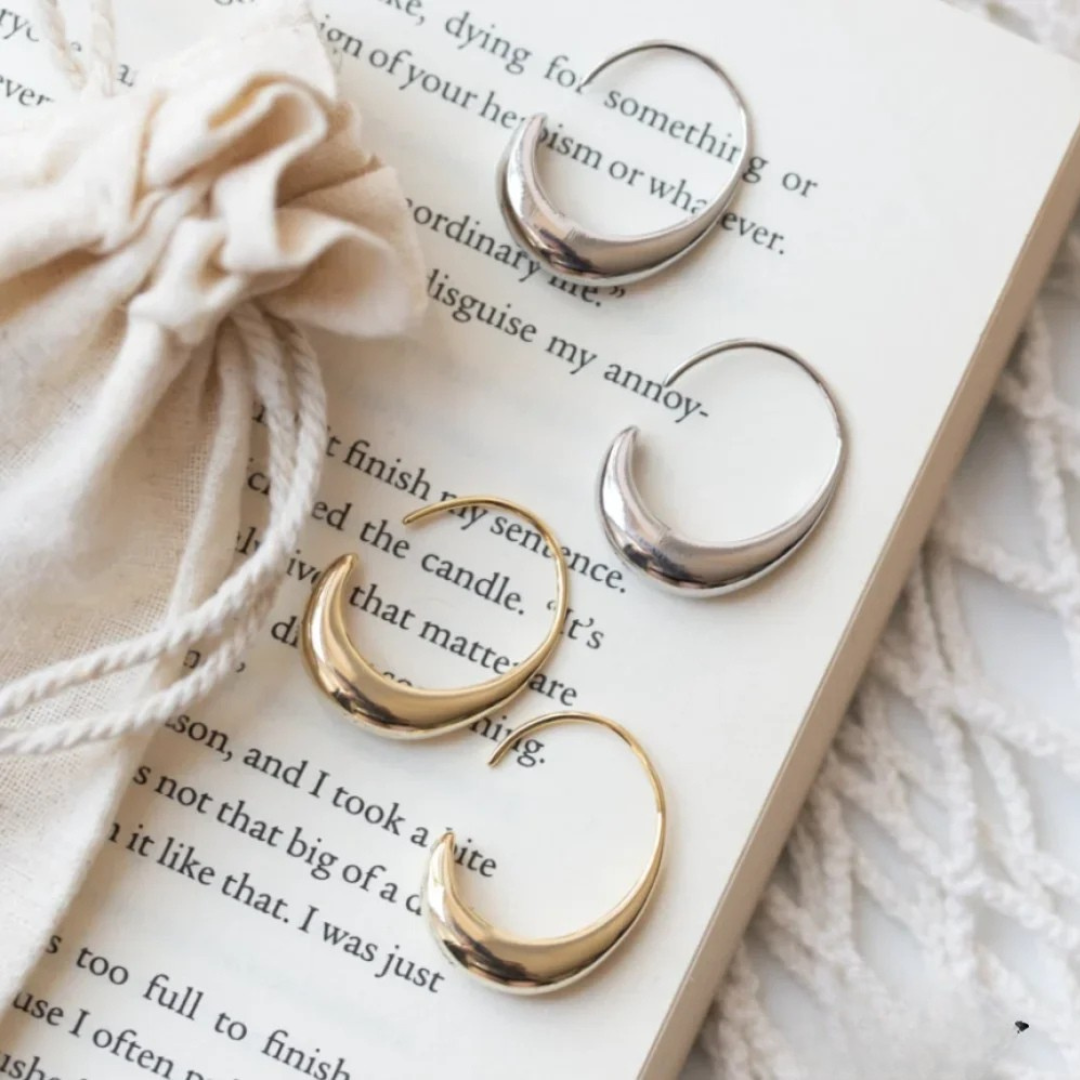 Boucles d'oreilles en finition or et en argent