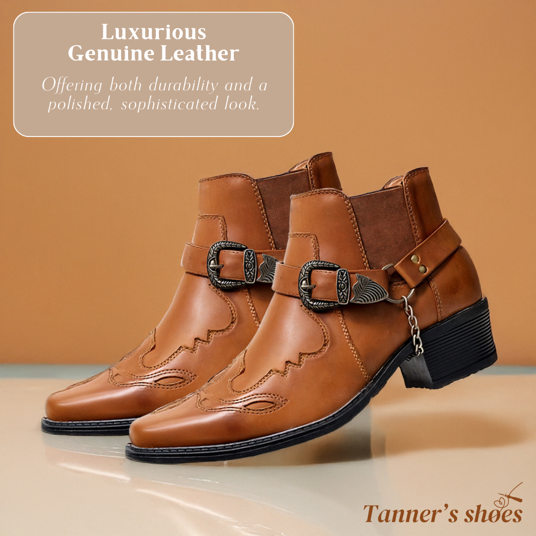 Sverre | Bottes de Cowboy à Bout Pointu avec Boucle en Chaîne