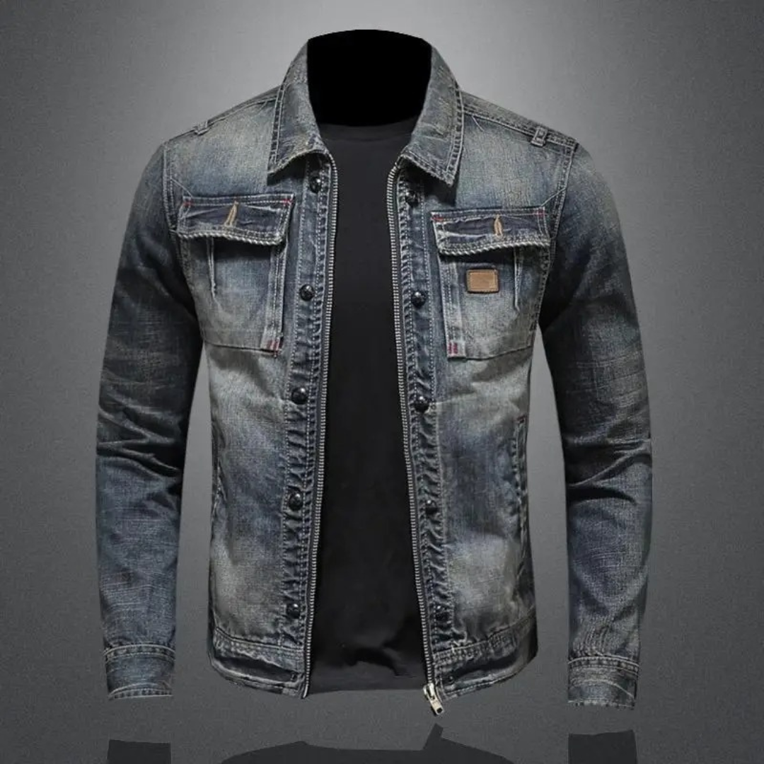 WALTER | VESTE EN DENIM STONEWASH CLASSIQUE AVEC UNE TOUCHE INTEMPORELLE