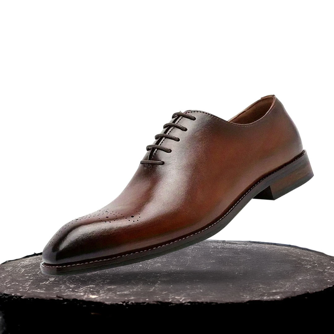 Ashton | Chaussures Oxford à Bout Ronde effet Cuir de Vache