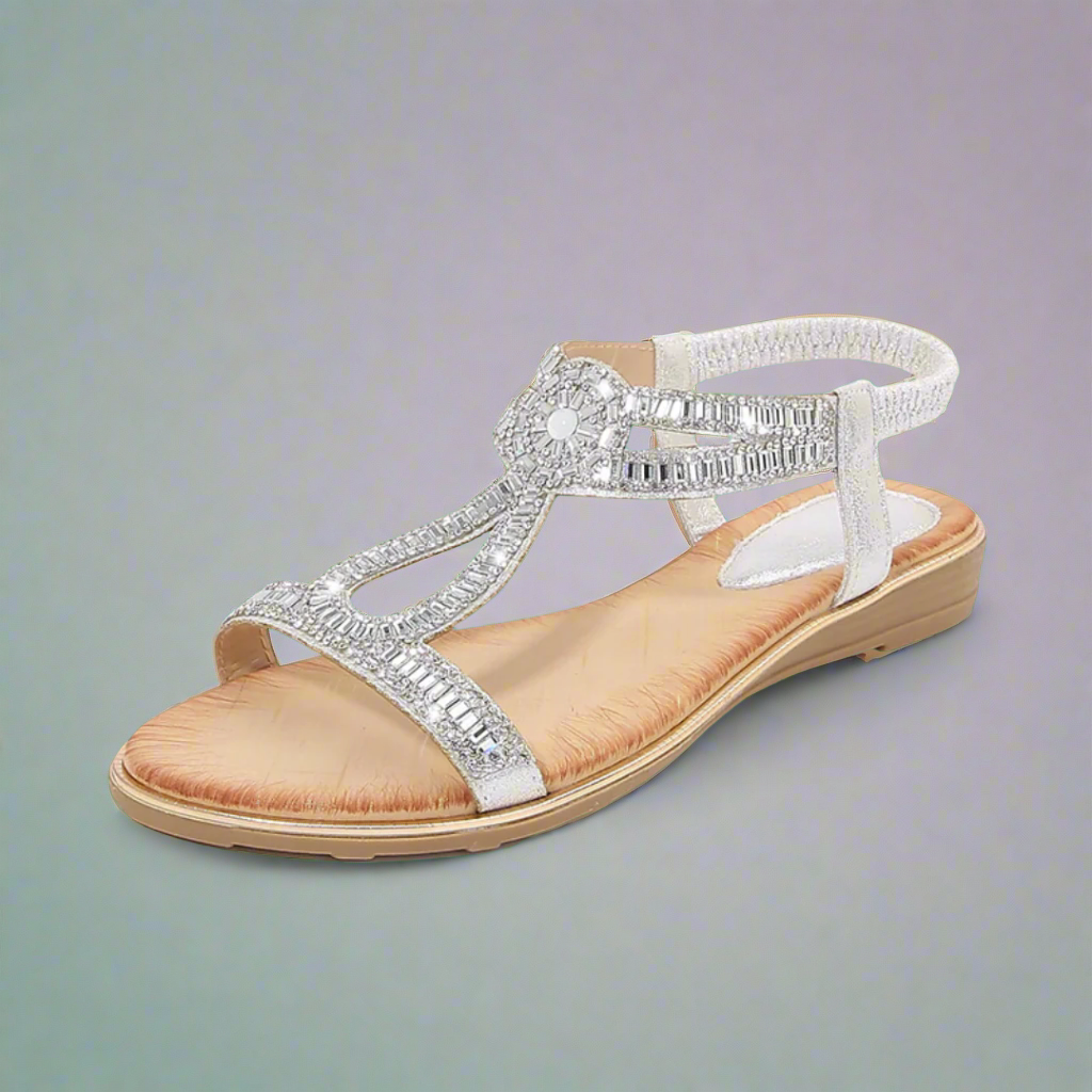 Vally™ Sandale dorée faite à la main avec un confort optimal