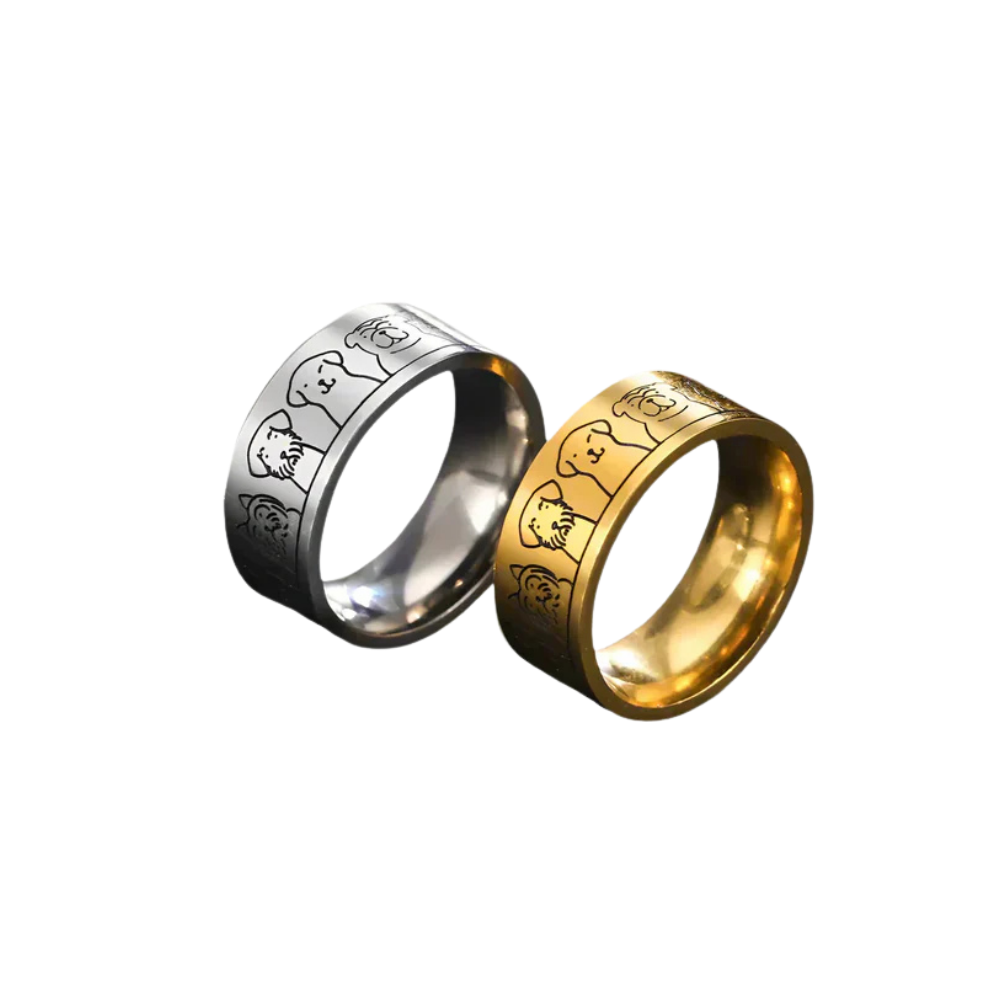 NIKA – Bague large en or et argent avec empreinte gravée pour femmes