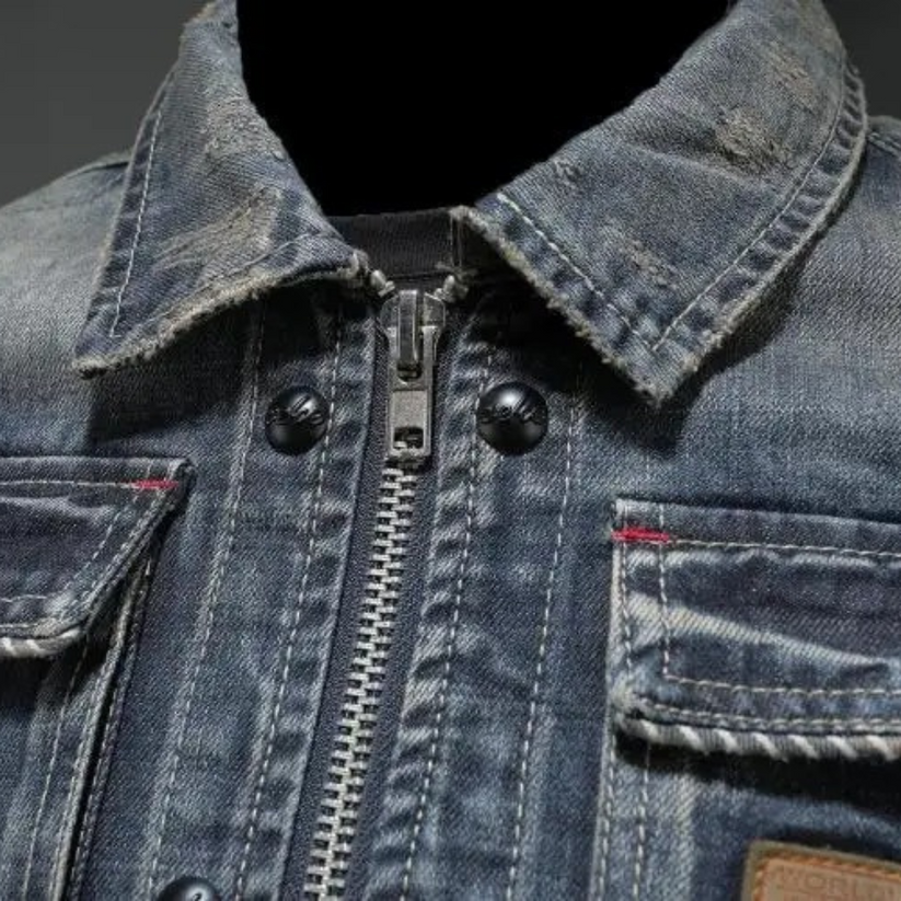 WALTER | VESTE EN DENIM STONEWASH CLASSIQUE AVEC UNE TOUCHE INTEMPORELLE