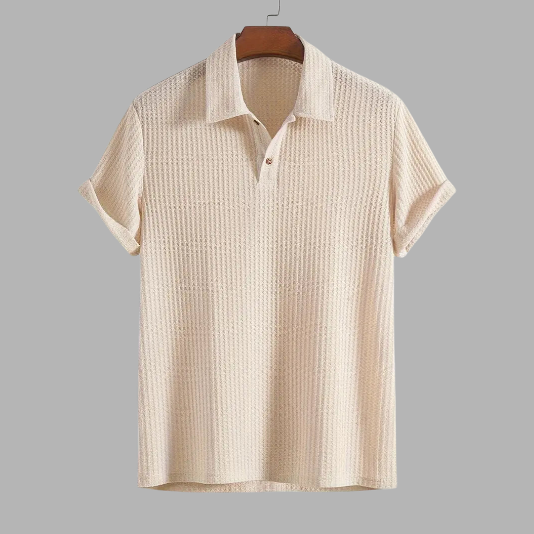 HEINZ | POLO TEXTURÉ EN VERT FORESTIER POUR CONFORT ET STYLE