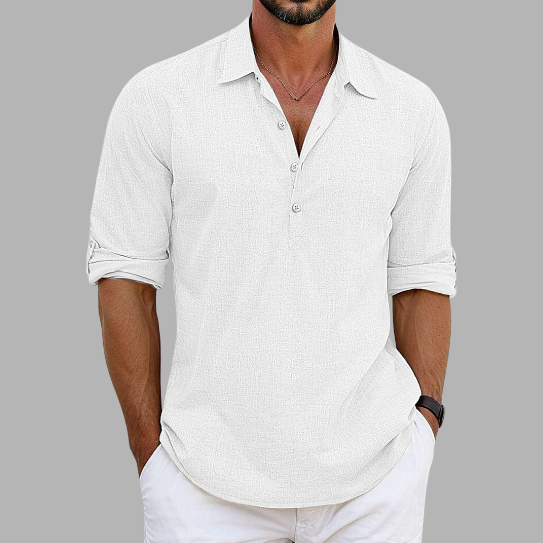 ROLF | CHEMISE EN LIN-COTON ÉLÉGANTE POUR LE LUXE ET LE CONFORT