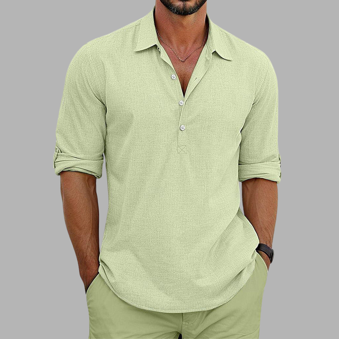 ROLF | CHEMISE EN LIN-COTON ÉLÉGANTE POUR LE LUXE ET LE CONFORT