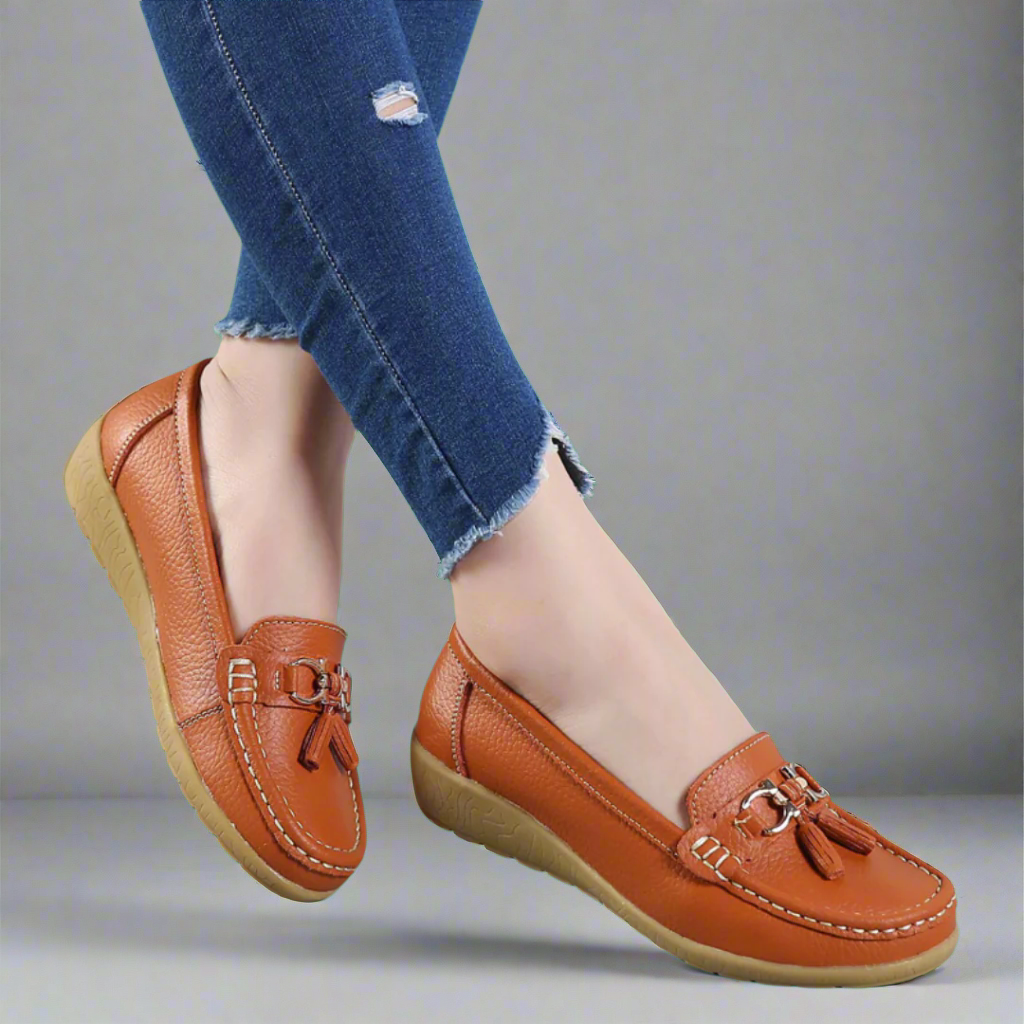 Adeltraut™ Mocassins en cuir confortables faits à la main