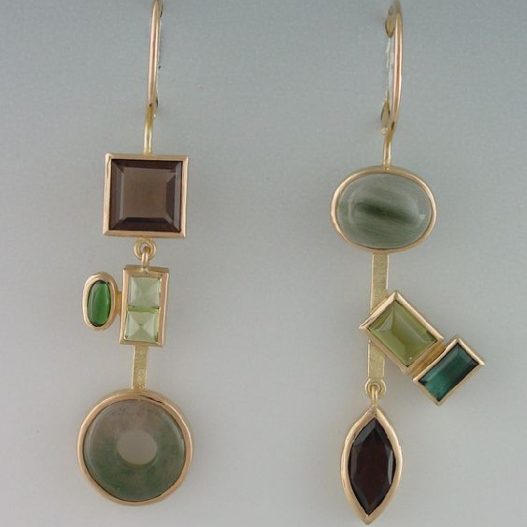 Boucles d'oreilles vintage « Forêt de cristaux »