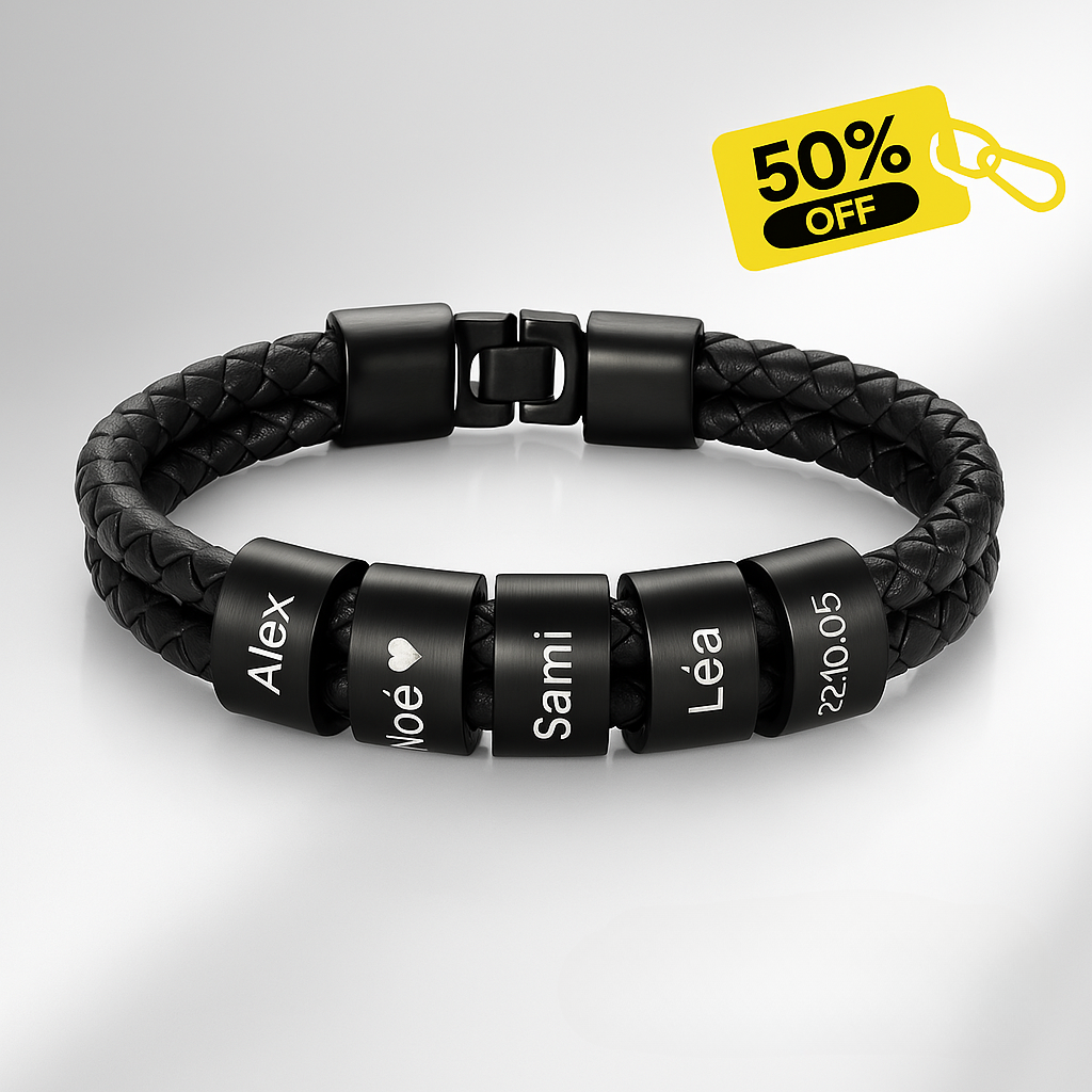 Bracelet en Cuir pour Homme Personnalisable