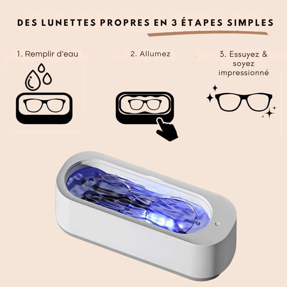 OptiClair® | Nettoyeur à Ultrasons pour Lunettes