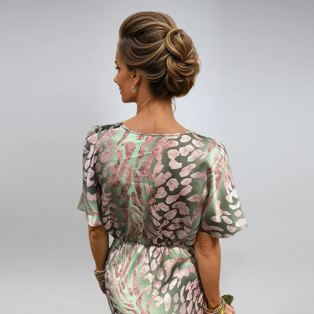 Kelsey - Robe Maxi à Décolleté en V et Détails Torsadés