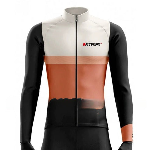 XTRIAT Maillot de Cyclisme Hiver Homme | Polaire, Chaud & Résistant au Froid