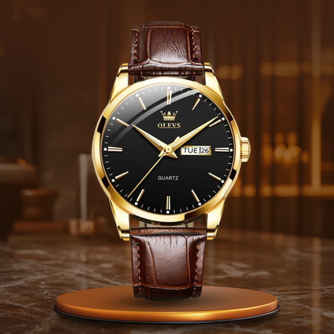 Montre en cuir d'affaires de luxe™ Olsen & Olsen