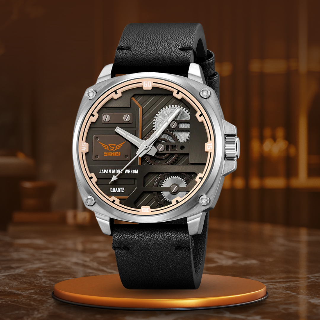 Montre Homme en Cuir Quartz™ - Olsen & Olsen
