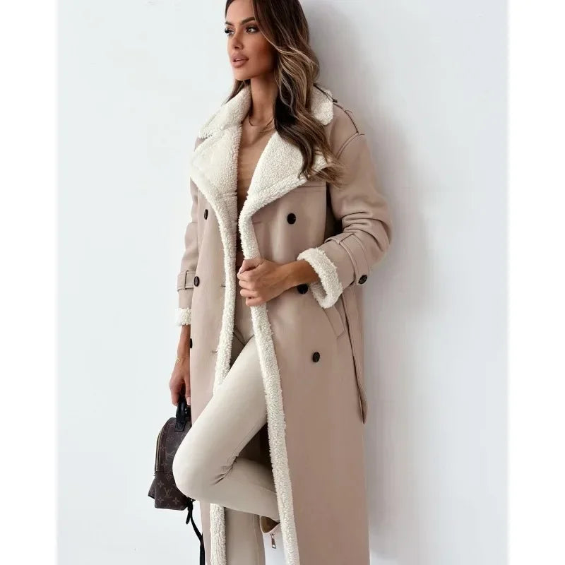 Yani - Manteau Trench Doublé Teddy