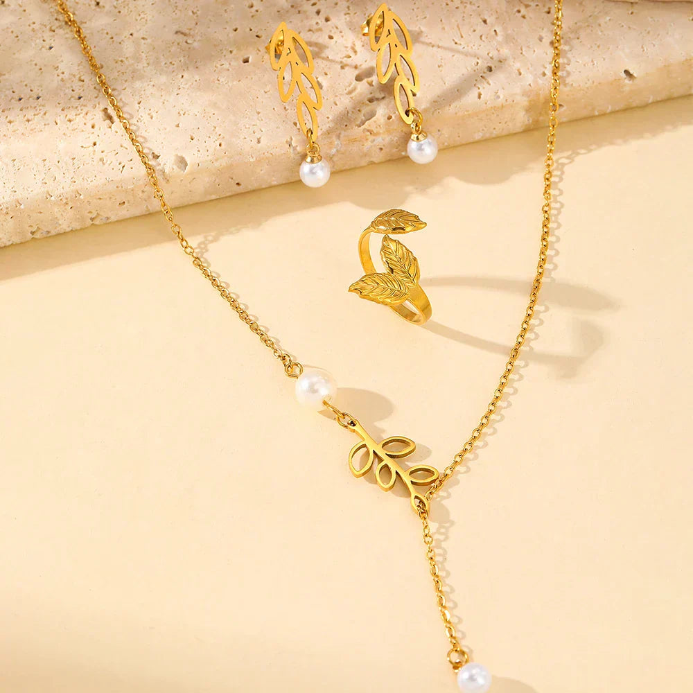 Ensemble de Bijoux avec Perle | Or