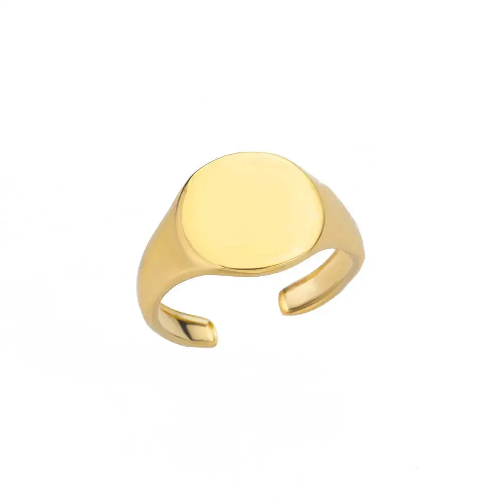 Bague Géométrique Ajustable plaquée Or 18k