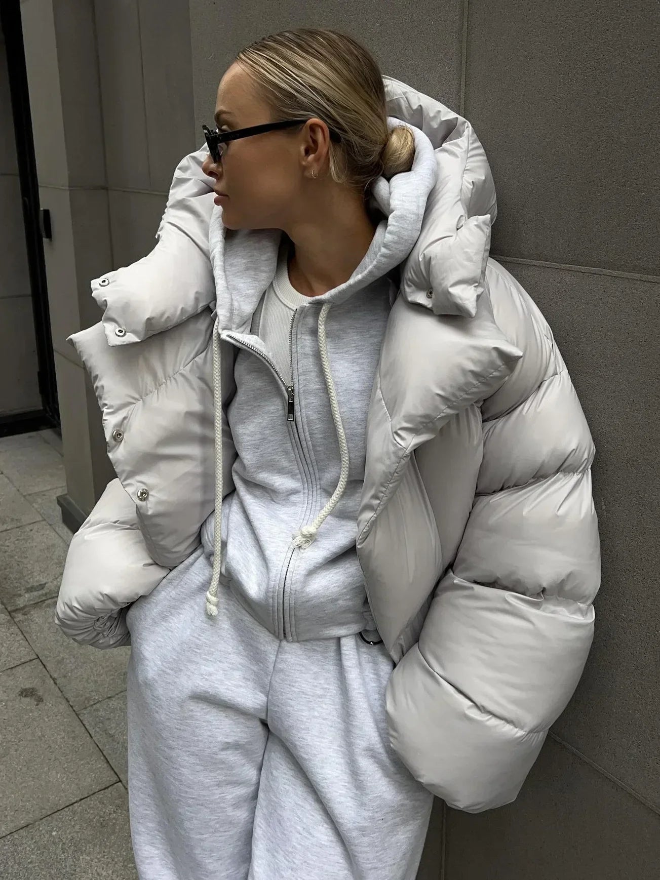 Yani - Veste Puffer Oversized à Double Couche