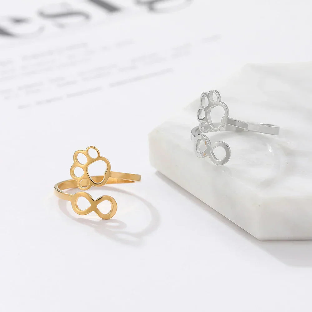 AYLA – Bague Infinity ajustable en argent 925 et finition or
