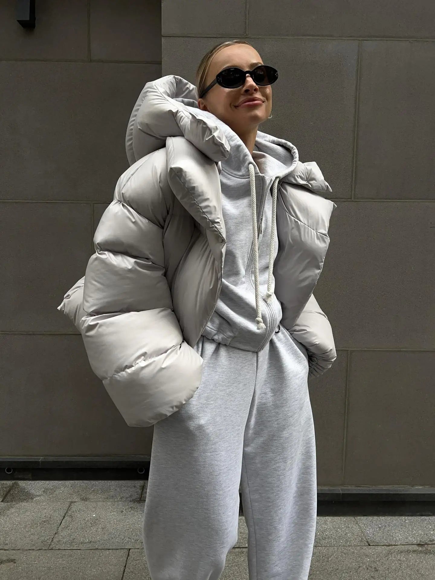 Yani - Veste Puffer Oversized à Double Couche