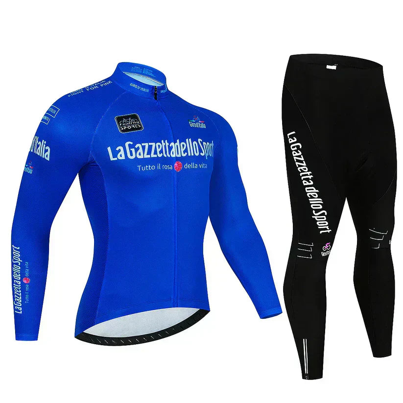 Giro D’Italia | Maillot De Cyclisme Professionnel À Manches Longues – Version Doublée Polaire