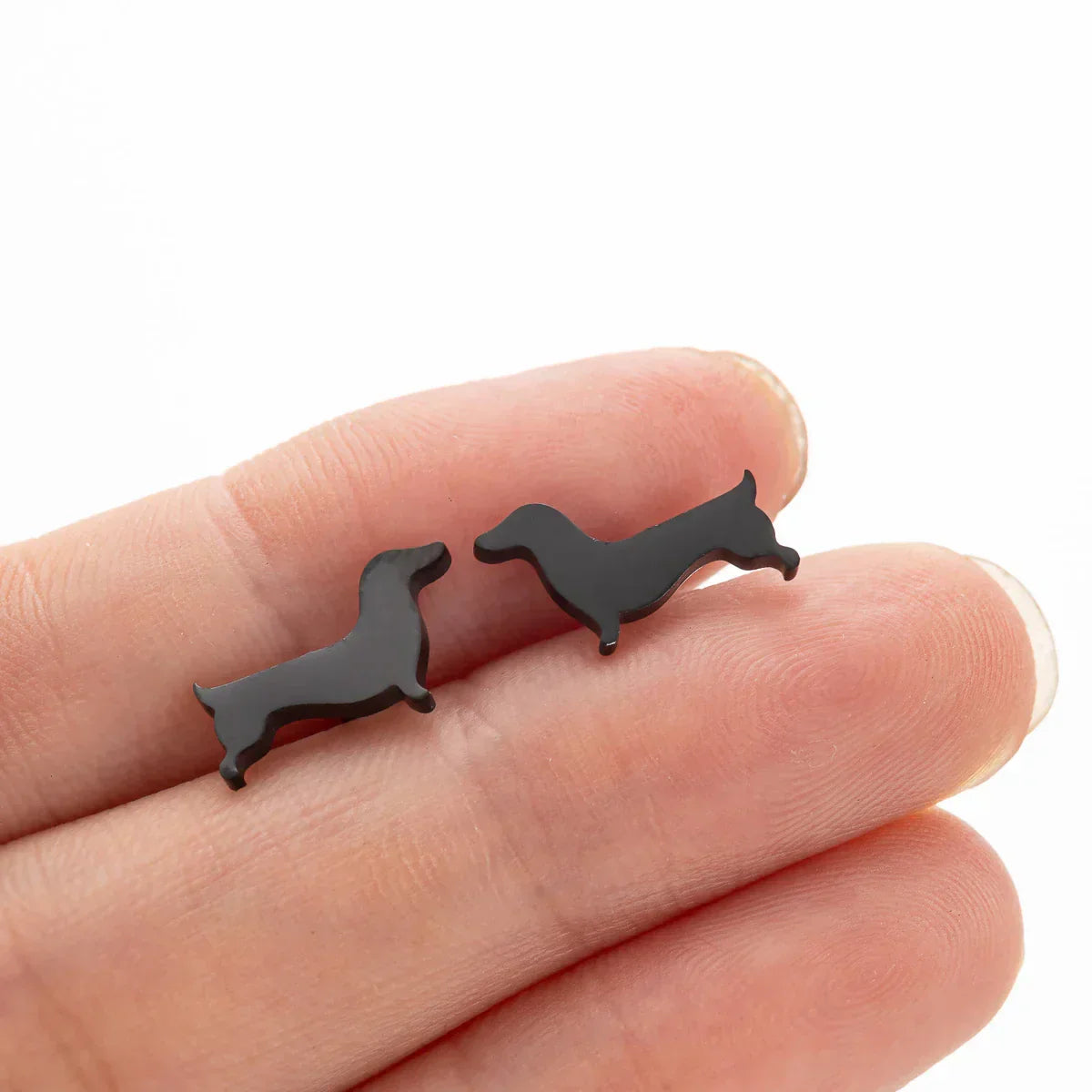 Boucles d'oreilles en forme de Dachshund - Uthman | Or et Argent