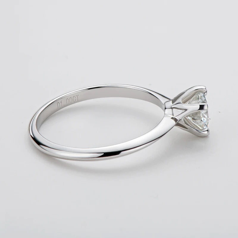 Bague Solitaire en argent 925 avec zircon