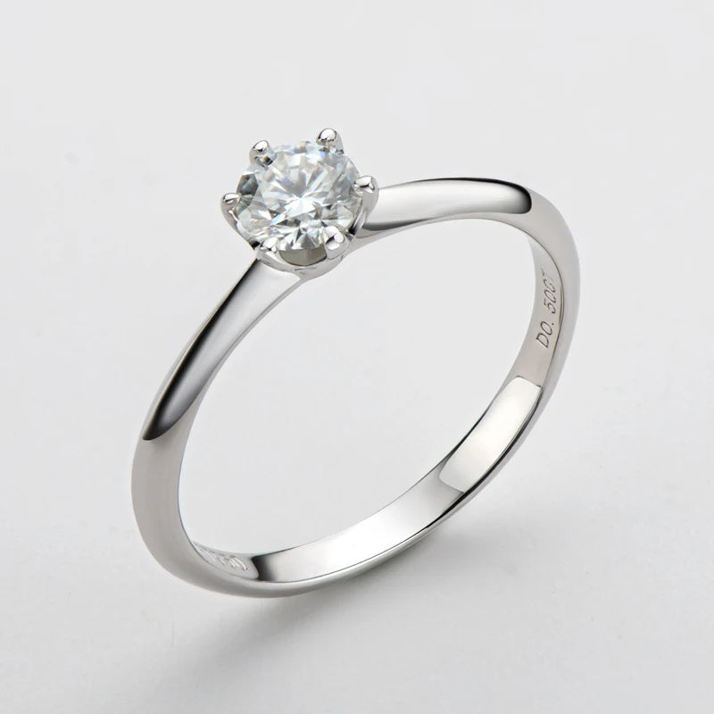 Bague Solitaire en argent 925 avec zircon