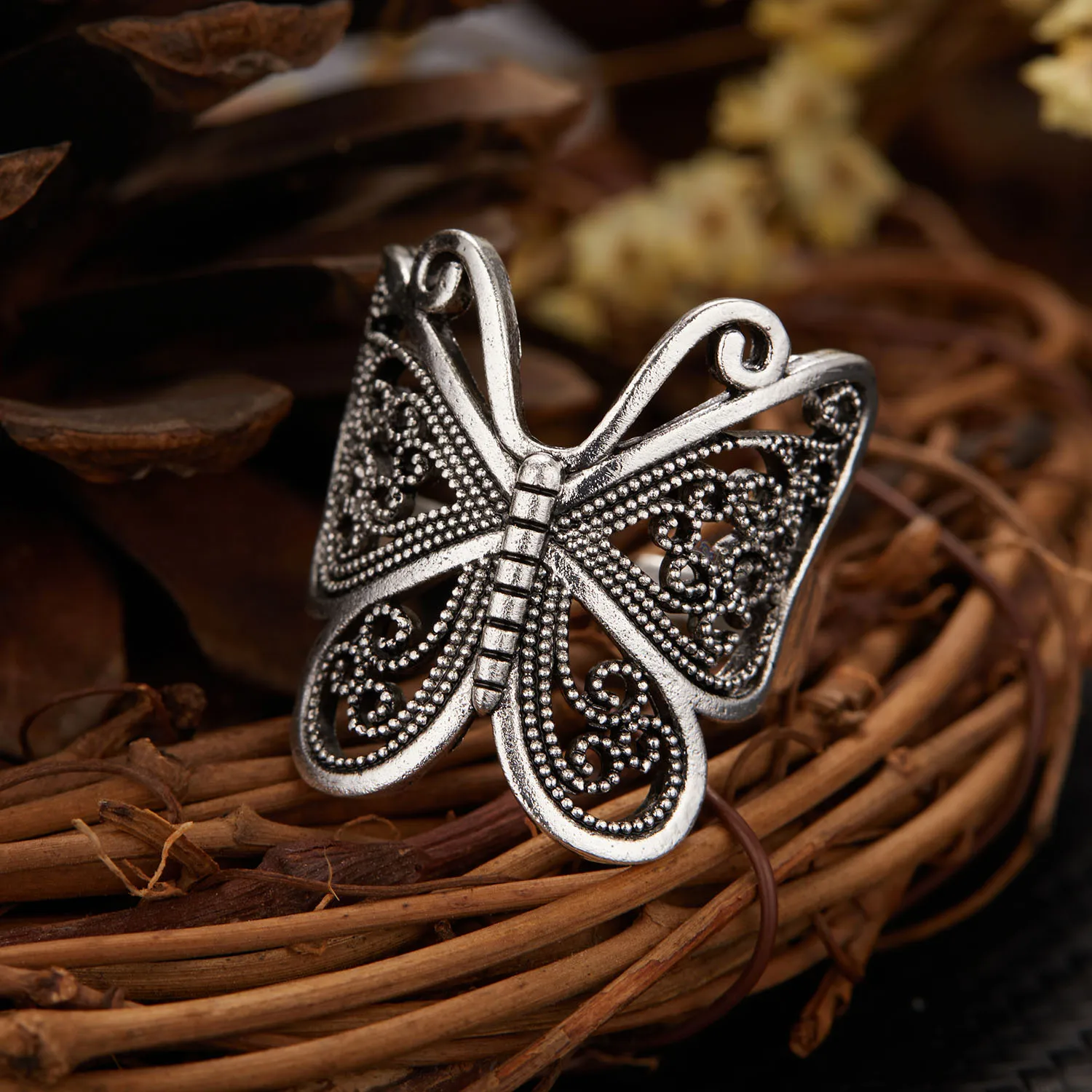 Bague vintage en argent - Lunaie