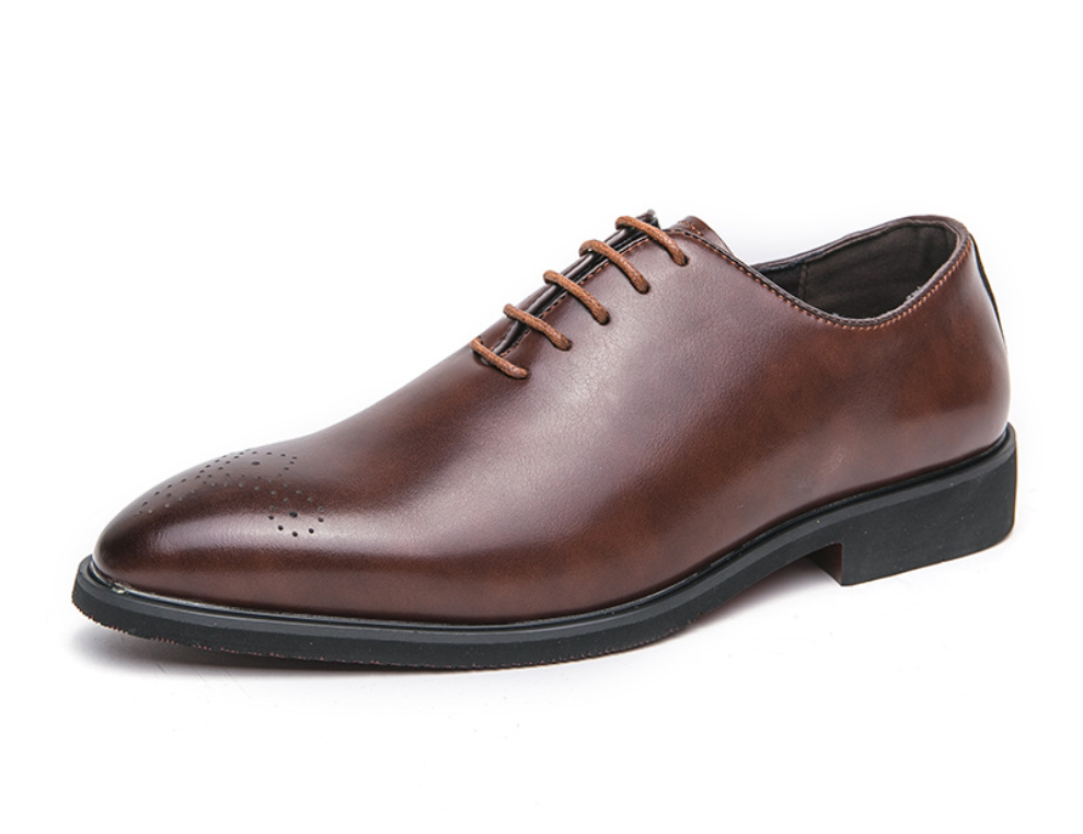 Ashton | Chaussures Oxford à Bout Ronde effet Cuir de Vache
