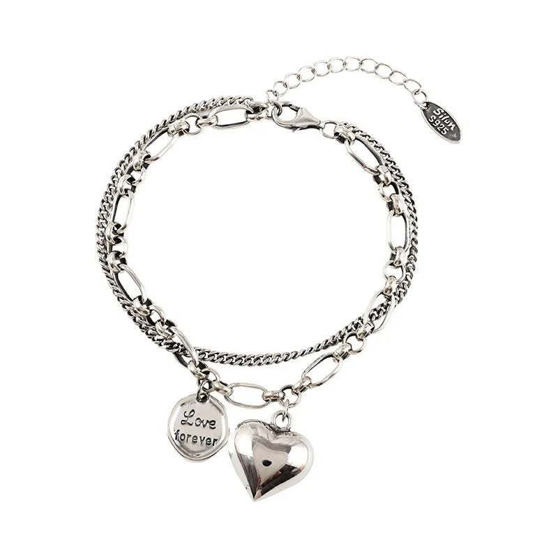 Bracelet en argent 925 Love forever + 2 Charms gratuits