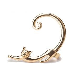 Boucle d'oreille de luxe en argent pour chat