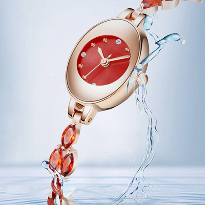 Montre-bracelet KAYSI avec zircon coloré pour femmes