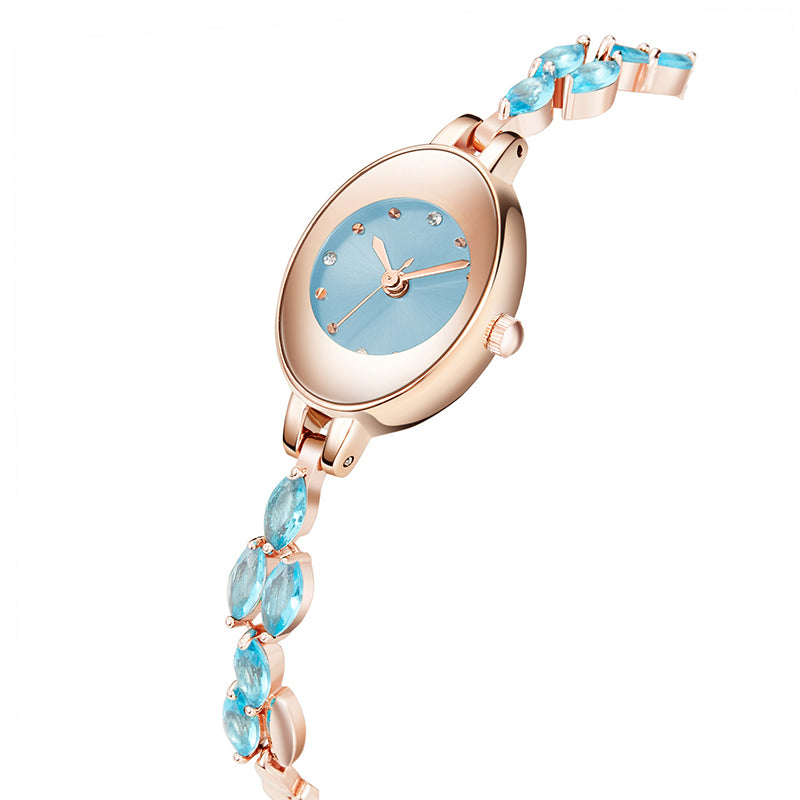 Montre-bracelet KAYSI avec zircon coloré pour femmes