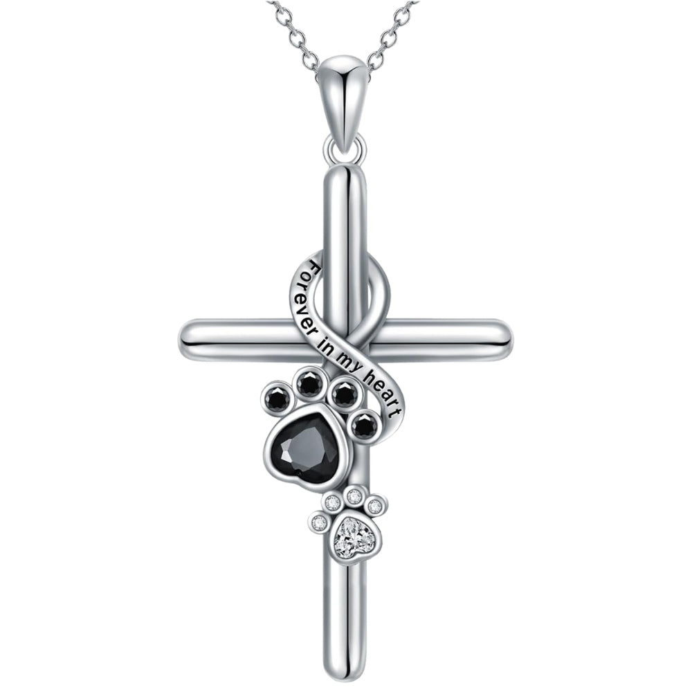 LYORA – Collier en argent avec pattes et croix