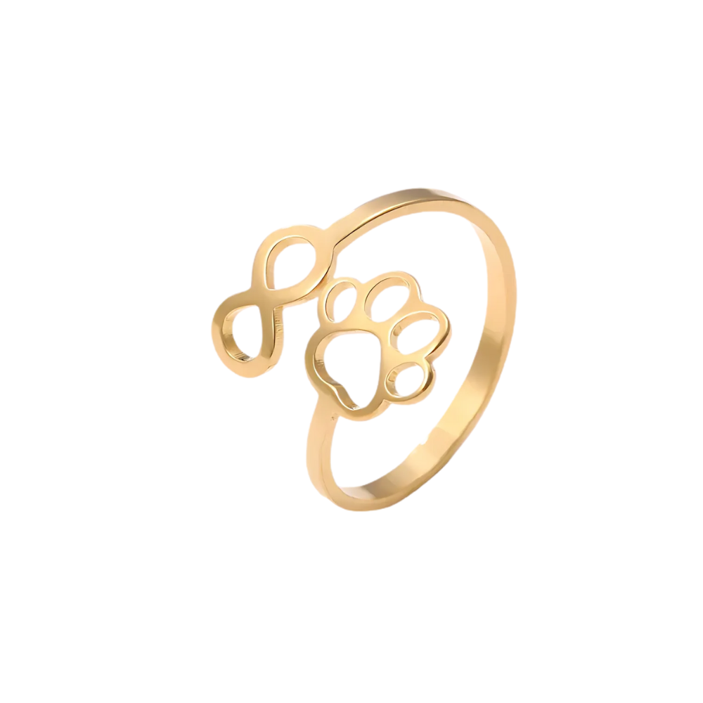 AYLA – Bague Infinity ajustable en argent 925 et finition or