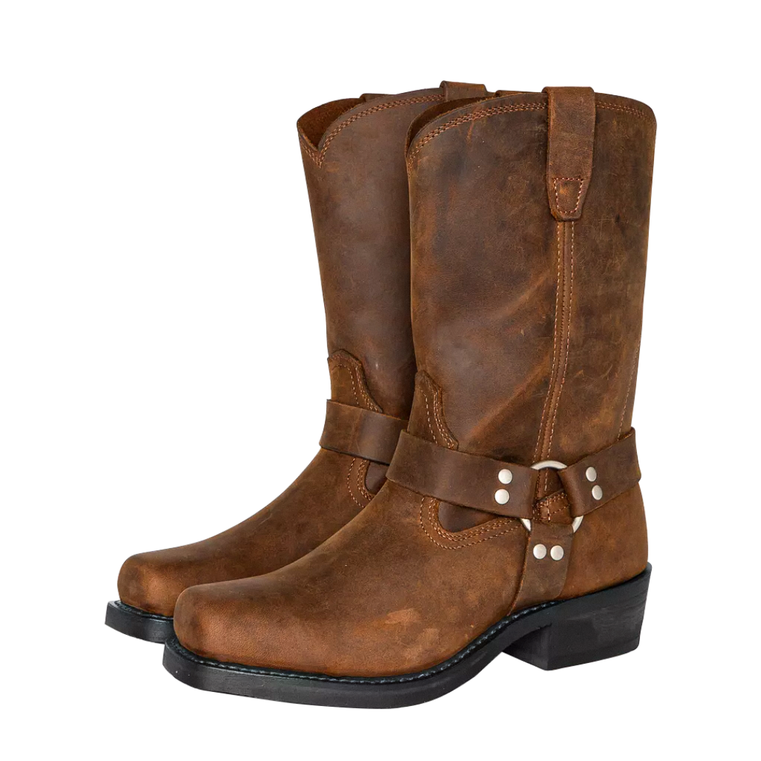 Elias | Bottes en cuir rétro mi-mollet