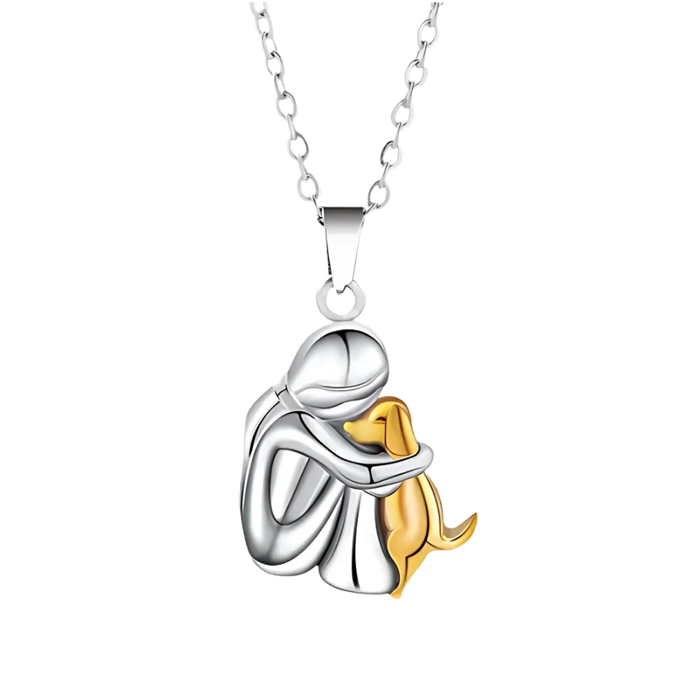 Ily – Collier avec pendentif en forme d'étreinte