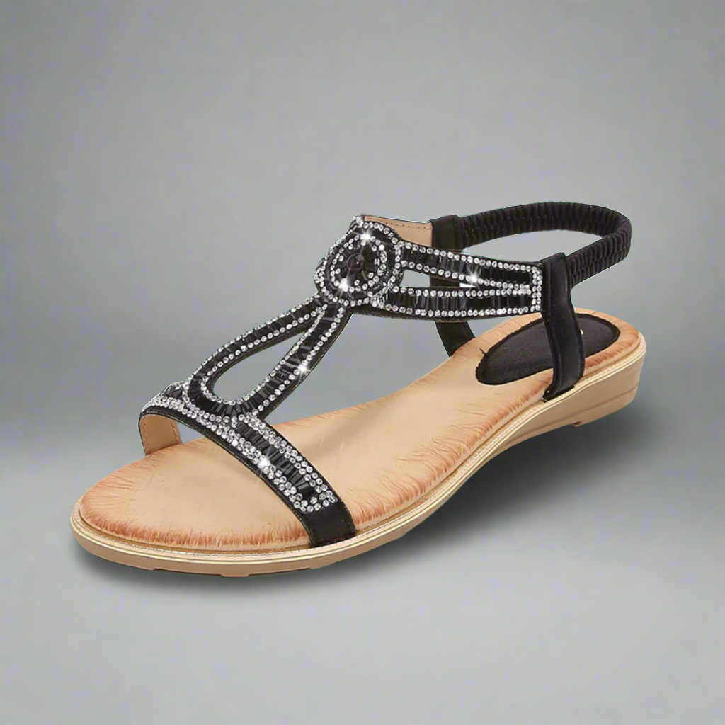 Vally™ Sandale dorée faite à la main avec un confort optimal