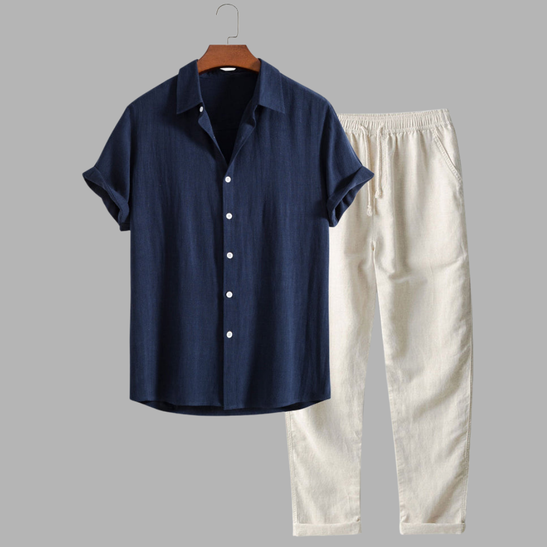 MARCUS | ENSEMBLE D'ÉTÉ EN LIN AÉRIEN POUR STYLE ET CONFORT