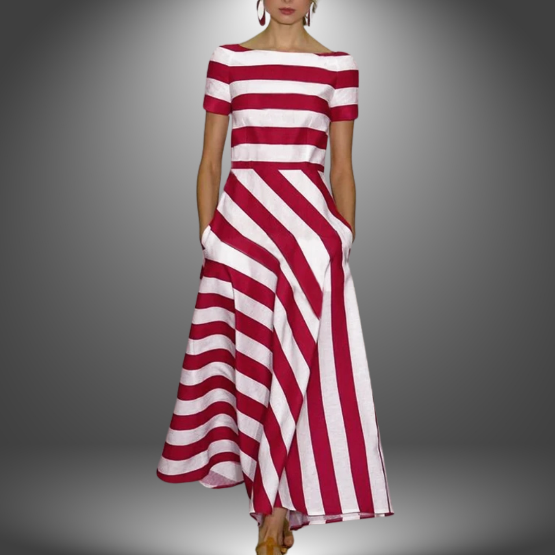 Natalia | Artisan Striped Maxi Dress