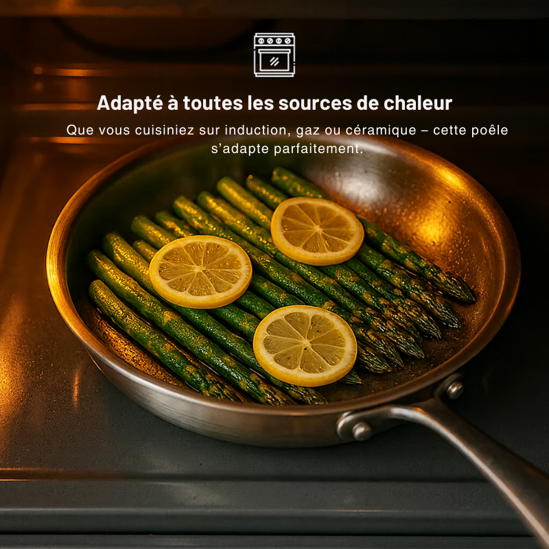 Poêle en Titane avec Deux Poignées