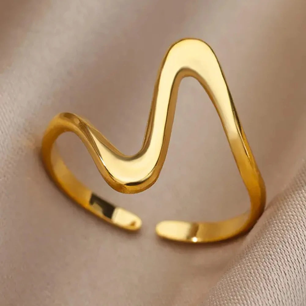 Bague Ajustable Irrégulière plaquée or 18K