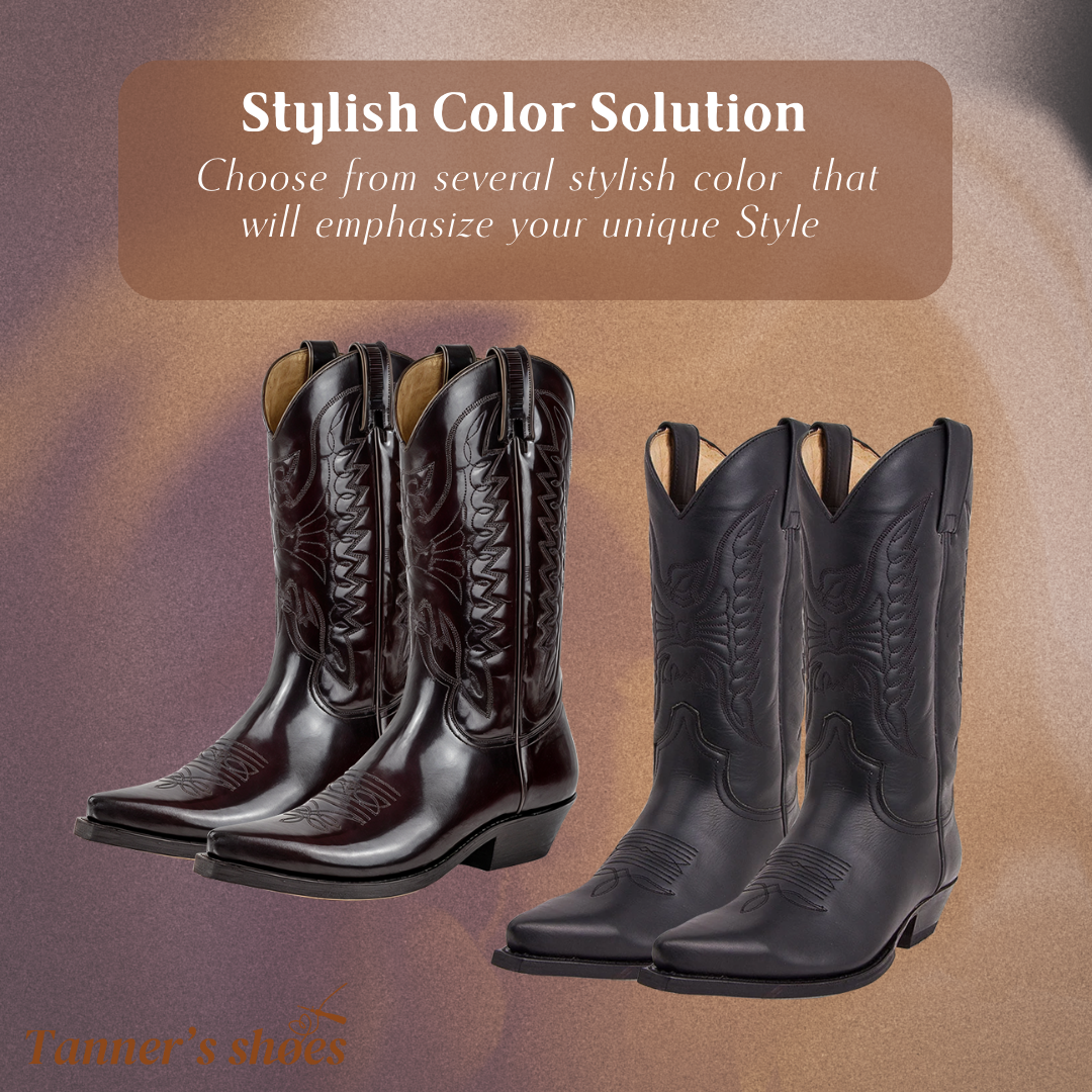 Christoffer | Bottes en cuir à talons hauts et bout pointu