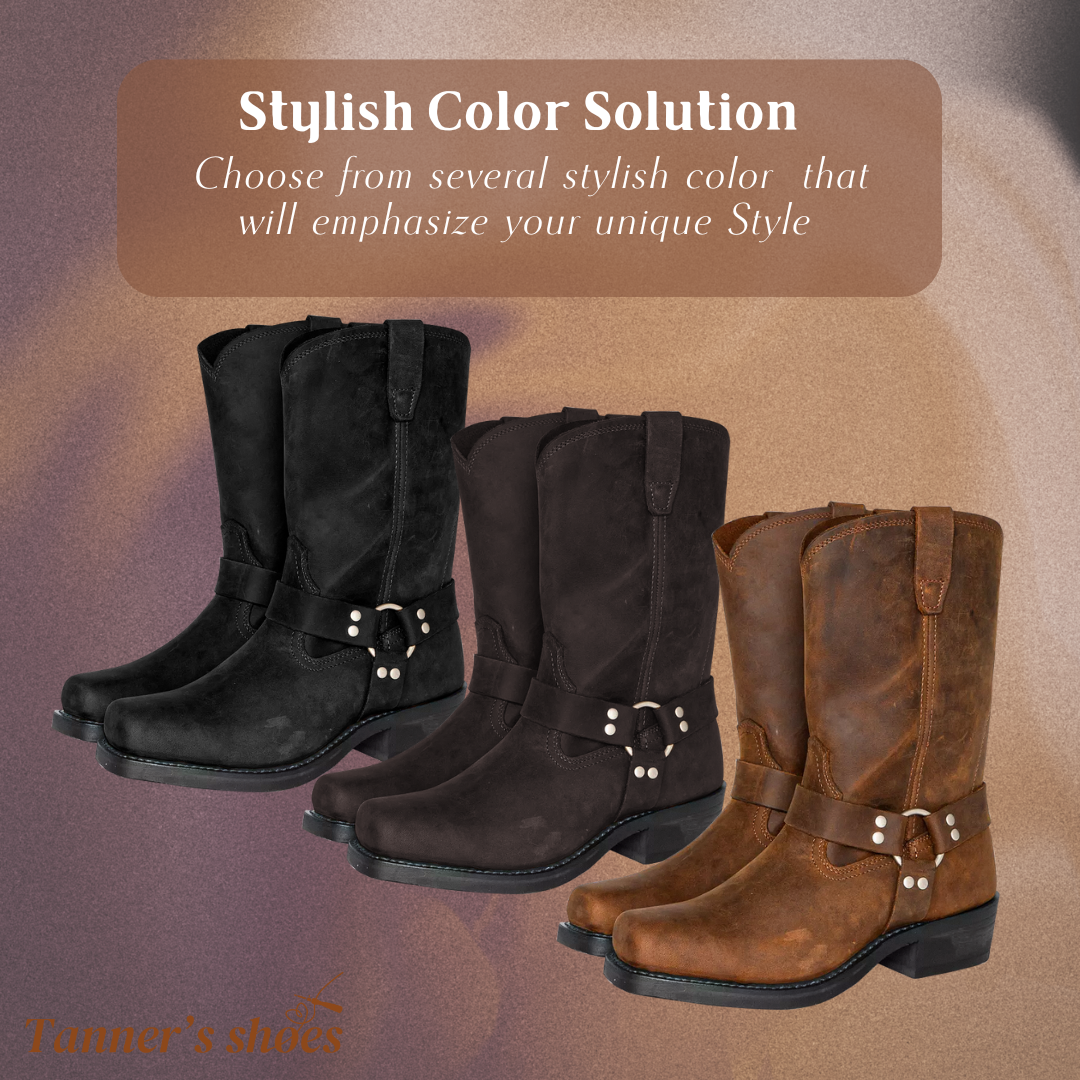 Elias | Bottes en cuir rétro mi-mollet