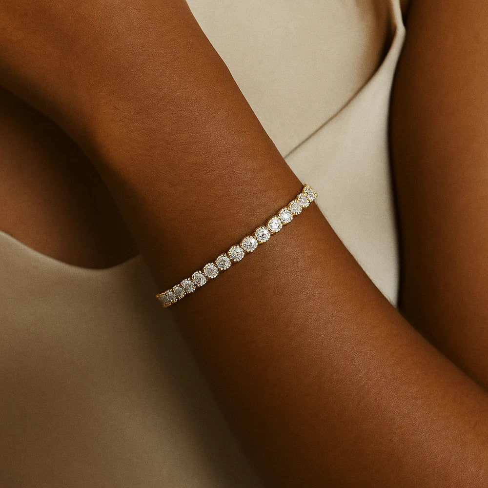 Bracelet de Tennis Moissanite | Or