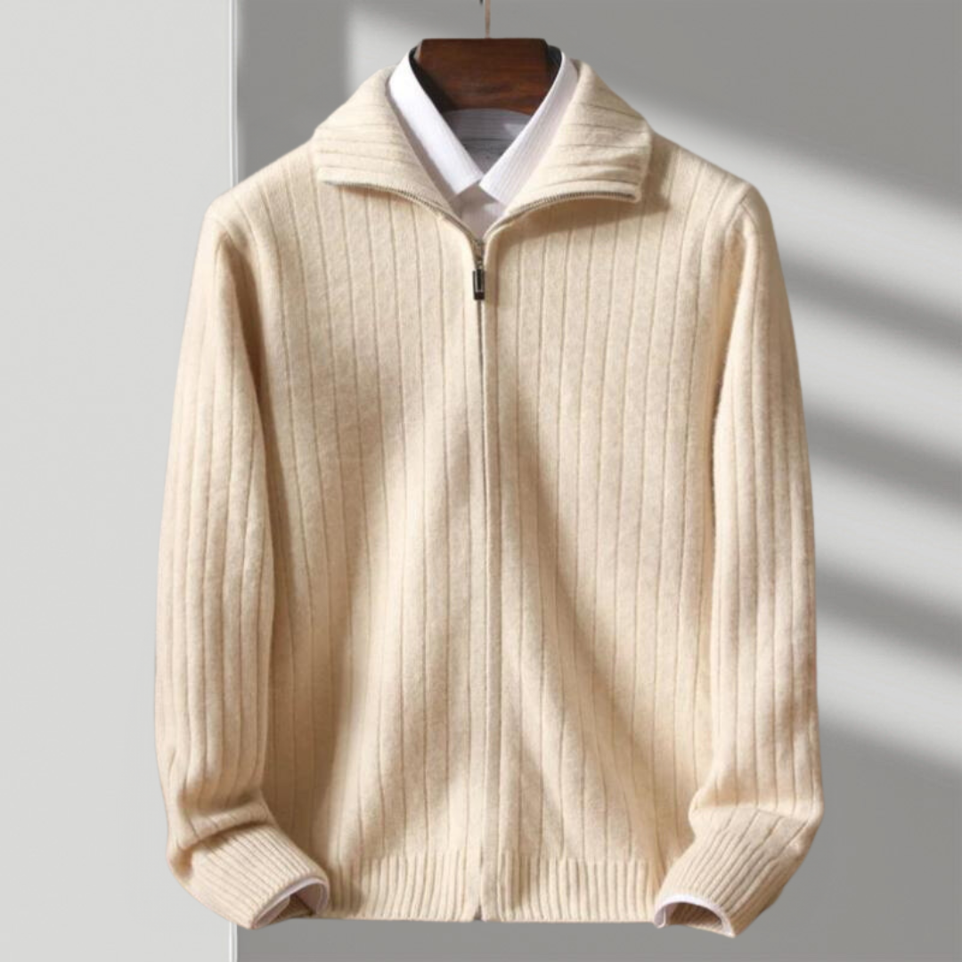 Yani - Veste en laine mérinos tricotée