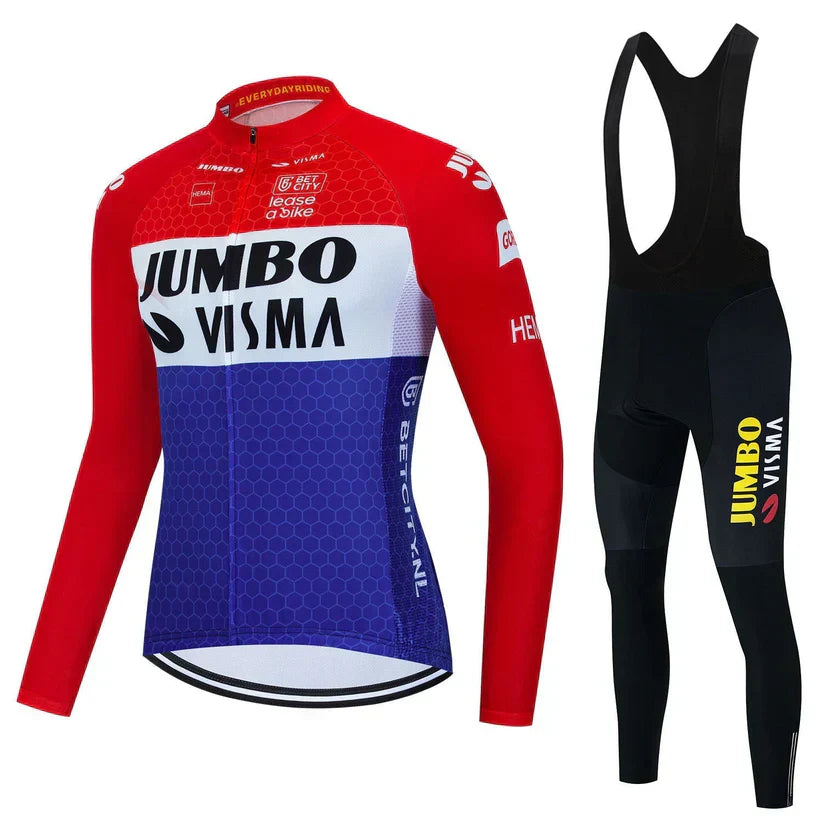 Jumbo Visma | Ensemble de cyclisme professionnel à manches longues